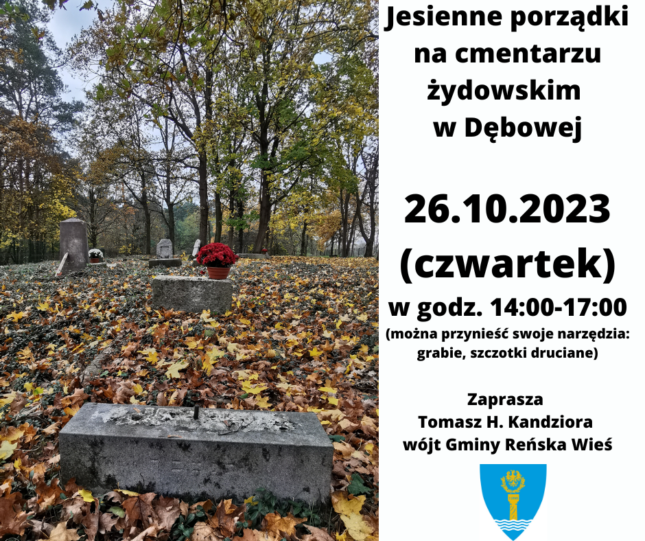 Jeśli chciałbyś pomóc w jesiennych porządkach na cmentarzu żydowskim w Dębowej, to zapraszamy. 